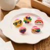 Rainbow-themed children's colorful ring, sweet and cute cartoon accessory, made of safe and environmentally friendly materials details Picture
